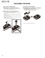 Предварительный просмотр 18 страницы Kenwood KCH-16 Service Manual