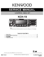 Kenwood KCH-19 Service Manual preview