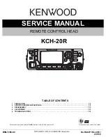 Kenwood KCH-20R Service Manual preview