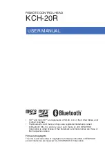 Preview for 2 page of Kenwood KCH-20R User Manual