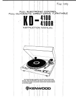 Предварительный просмотр 1 страницы Kenwood KD-4100 Instruction Manual