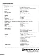 Предварительный просмотр 11 страницы Kenwood KD-4100 Instruction Manual