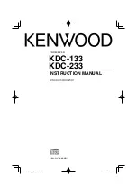 Kenwood KDC-133 Instruction Manual preview