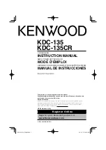 Kenwood KDC-135 Instruction Manual предпросмотр