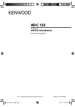 Preview for 1 page of Kenwood KDC-153 Instruction Manual