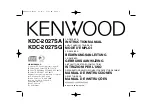 Preview for 1 page of Kenwood KDC-2027SA Instruction Manual