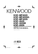 Preview for 1 page of Kenwood KDC-2029 Instruction Manual