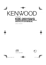 Kenwood KDC-2031SA Instruction Manual preview