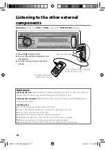 Предварительный просмотр 12 страницы Kenwood KDC-208U Instruction Manual