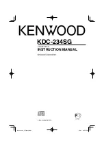 Preview for 1 page of Kenwood KDC-234SG Instruction Manual