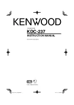 Kenwood KDC-237 Instruction Manual предпросмотр