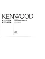 Preview for 1 page of Kenwood KDC-4008 Instruction Manual