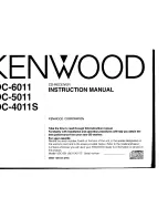 Preview for 1 page of Kenwood KDC-4011S Instruction Manual