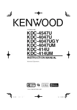 Kenwood KDC-4047U Instruction Manual предпросмотр