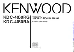 Preview for 1 page of Kenwood KDC-4060RA Instruction Manual