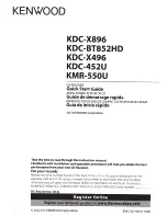 Kenwood KDC-452U Quick Start Manual preview