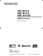 Preview for 1 page of Kenwood KDC-4751SD Instruction Manual