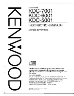 Kenwood KDC-5001 Instruction Manual preview