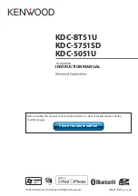 Preview for 1 page of Kenwood KDC-5051U Instruction Manual