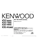 Kenwood KDC-6005 Instruction Manual preview