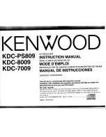 Preview for 1 page of Kenwood KDC-7009 Instruction Manual