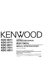 Preview for 1 page of Kenwood KDC-7011 Instruction Manual