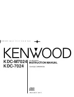 Kenwood KDC-7024 Instruction Manual preview