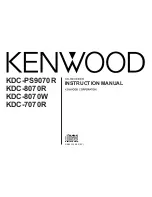 Preview for 1 page of Kenwood KDC-7070R Instruction Manual