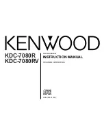 Preview for 1 page of Kenwood KDC-7080R Instruction Manual