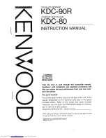 Предварительный просмотр 1 страницы Kenwood KDC-80 Instruction Manual