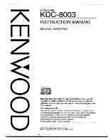 Kenwood KDC-8003 Instruction Manual preview