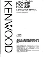 Kenwood KDC-83R Instruction Manual preview