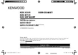 Preview for 1 page of Kenwood KDC-BT21 Instruction Manual