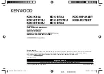 Preview for 1 page of Kenwood KDC-BT22 Instruction Manual