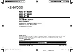 Preview for 1 page of Kenwood KDC-BT31 Instruction Manual