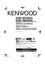 Preview for 1 page of Kenwood KDC-BT645U Instruction Manual