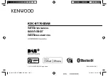 Kenwood kdc-bt700dab Manual For Use And Installation preview