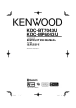 Kenwood KDC-BT7043U Instruction Manual preview