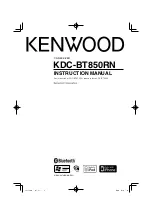 Предварительный просмотр 1 страницы Kenwood KDC-BT850RN Instruction Manual