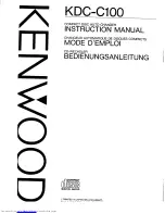 Kenwood KDC-C100 Instruction Manual preview