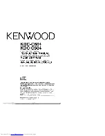 Предварительный просмотр 1 страницы Kenwood KDC-C504 Instruction Manual