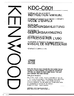 Kenwood KDC-C601 Instruction Manual preview