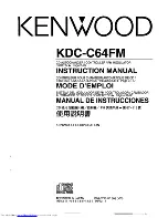 Kenwood KDC-C64FM Instruction Manual preview