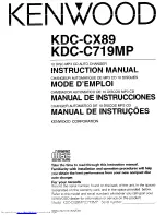 Kenwood KDC-C719MP Instruction Manual preview