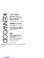 Kenwood KDC-C803 Instruction Manual preview