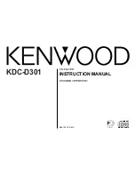 Kenwood KDC-D301 Instruction Manual preview