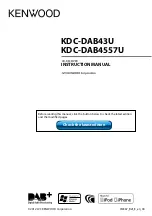 Kenwood KDC-DAB43U Instruction Manual предпросмотр