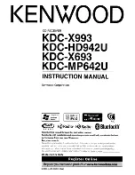 Kenwood KDC-HD942U Instruction Manual preview