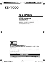 Preview for 1 page of Kenwood KDC-MP102U Instruction Manual