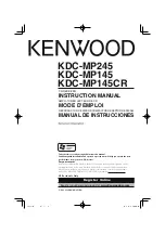 Предварительный просмотр 1 страницы Kenwood KDC-MP145 Instruction Manual